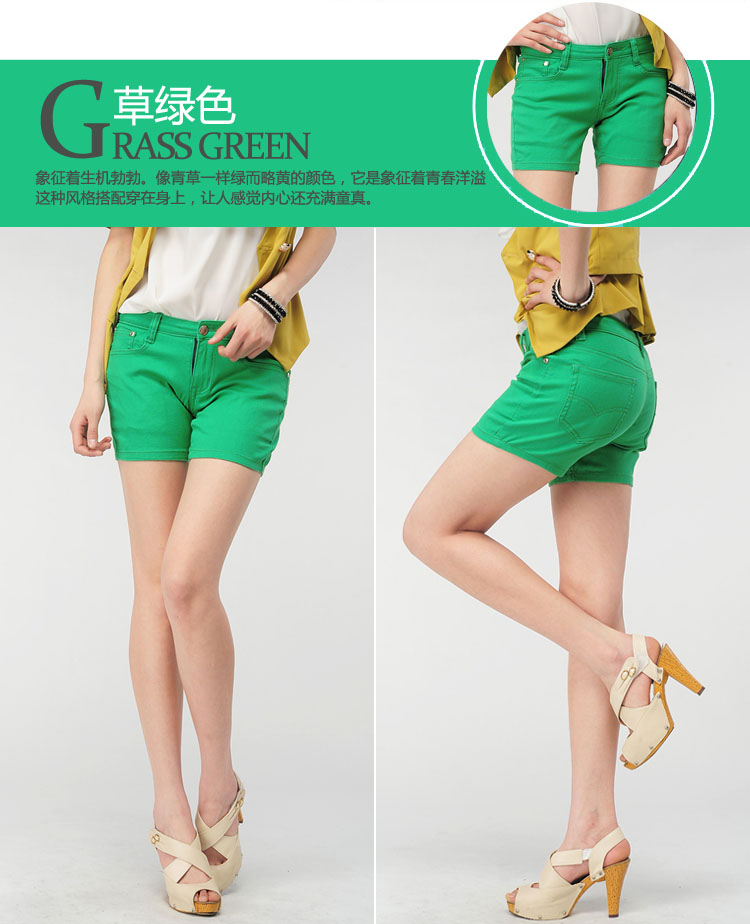 2014新款<em>加肥加大码短裤</em>弹力<em>牛仔</em>棉三分裤薄