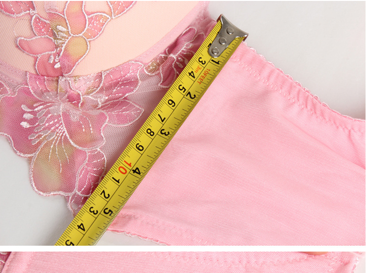 2014春季新款内衣 <em>荷花</em>刺绣全棉超聚拢<em>文胸</em> 调