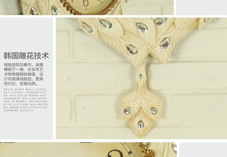 
                                        丽盛影子情人欧式静音复古壁挂钟创意客厅石英钟卧室时时尚钟表别墅办公室挂表欧式静音 B8126Q 70*50*7                