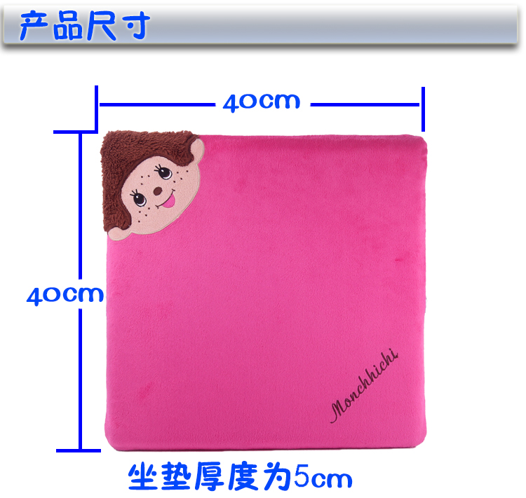 缦莱斯蒂  天鹅绒慢回弹椅垫 卡通记忆棉垫子 冬夏两用双面 坐垫 办公室坐垫 龙猫 40*40