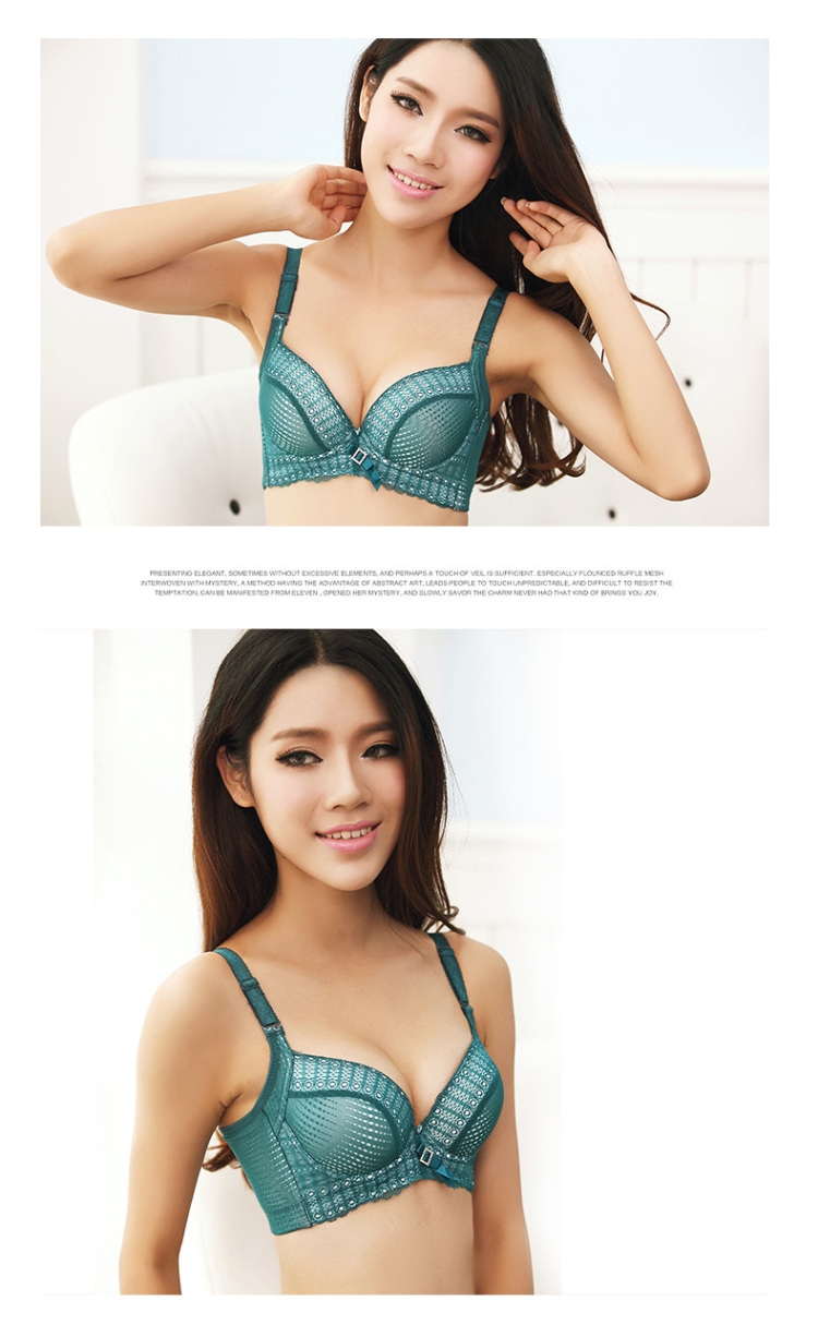 秀黛专柜爆款 水袋按摩<em>文胸加厚模杯</em>蕾丝四排