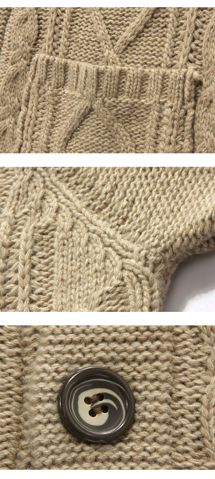 新款特价复古<em>纽</em>花针织<em>毛衣</em> 男士麻花<em>编织</em>纯色