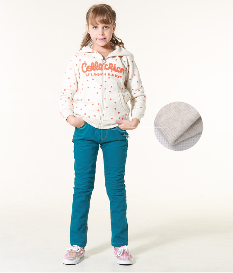 童加绒保暖卫衣 中大童外套<em>女孩开衫绒衣</em>在京