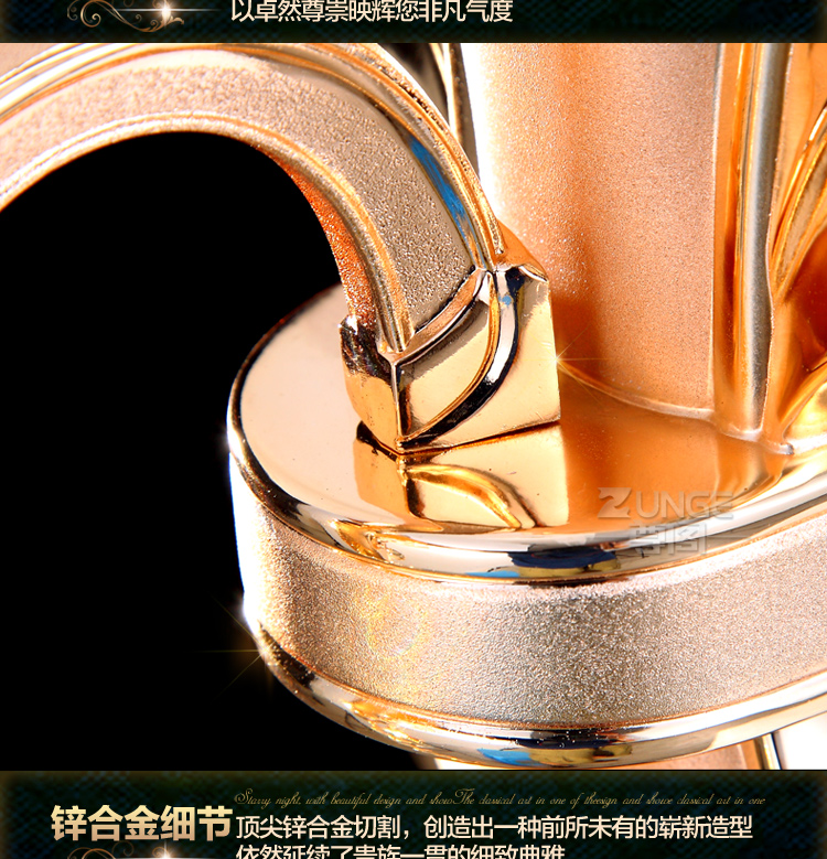 
                                        尊阁奢华进口云石水晶灯107别墅客厅餐厅卧室书房水晶壁灯 标准版2头干邑色 2头                