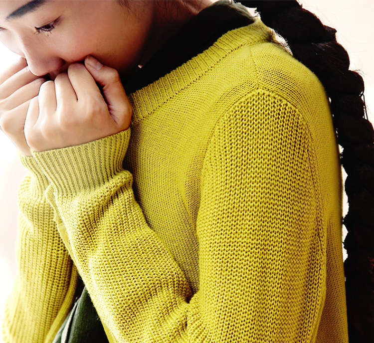 <em>茵曼</em>冬季新款 苎麻<em>开衫毛衣</em>【VC8341310910