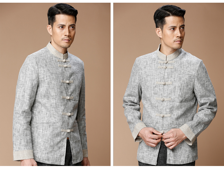 益鑫泰 秋冬新品<em>中国风男士</em>唐装 男<em>外套</em>居士服