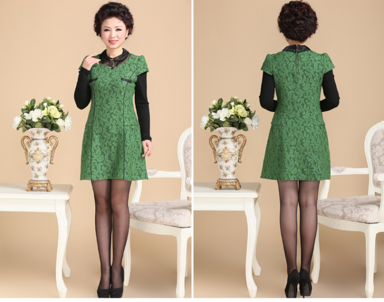 二月燕秀 <em>中老年</em>春秋女装新款打底裙2014新潮