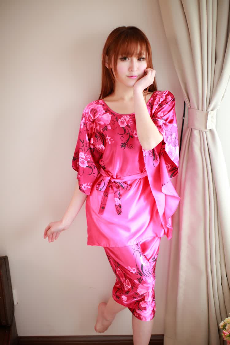 夏季新款性感特<em>大码</em>仿<em>真丝睡衣</em>套装<em>女</em>夏季加大