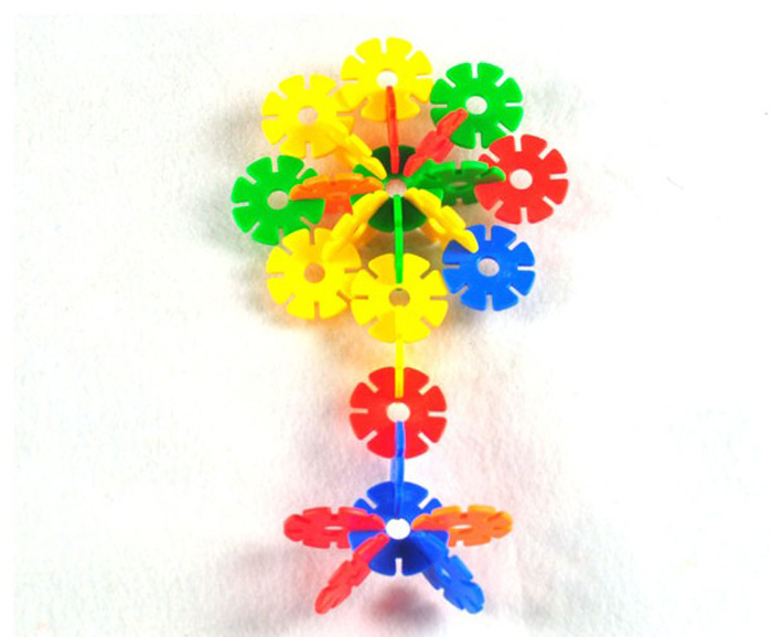 早教益智儿童玩具 塑料积木 拼插拼装积木 雪花