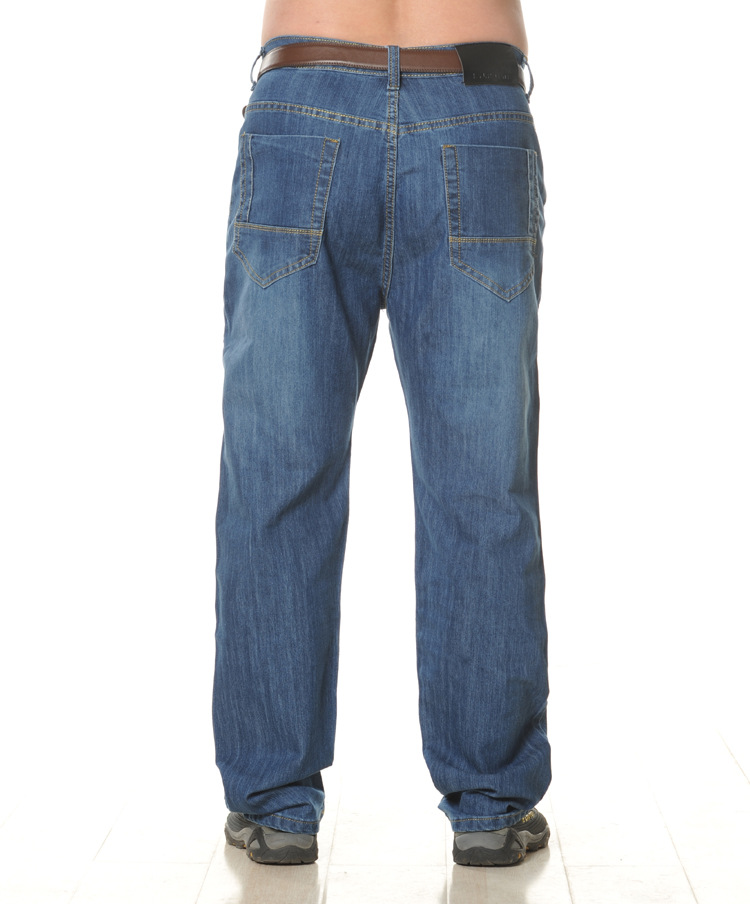 E320秋冬加厚款 加肥加大 肥佬宽松牛仔裤裤 