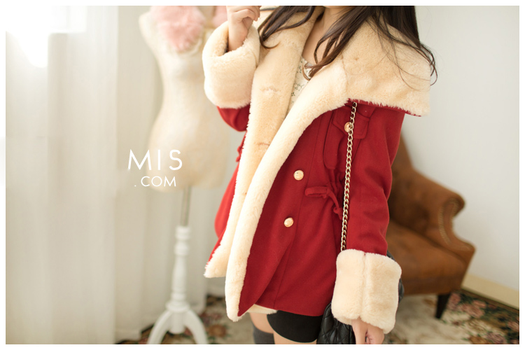 American economy by 2015 autumn and winter Claudia new larger female Korean fashion preppy thick hair a wool coat for double-jacket female Christmas gross? RED M picture, prices, brand platters! The elections are supplied in the national character of distribution, so action, buy now enjoy more preferential! As soon as possible.