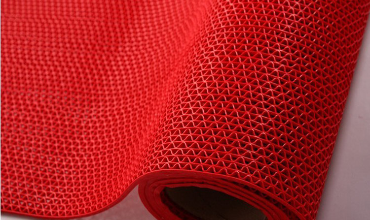 
                                        浴室防滑地垫/塑料隔水垫/卫生间防水垫//PVC门垫/厕所防滑垫（宽116CM） 红色厚3mm 单位米                