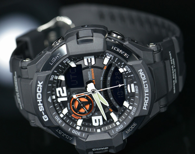 卡西欧手表 罗盘温度计 防水运动男表GA-1000