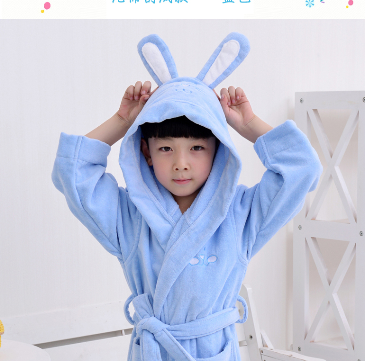 海利源纯棉割绒儿童<em>浴袍</em> 男<em>女孩</em>宝宝浴衣<em>睡袍</em>