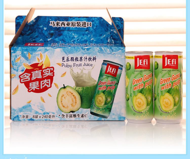 马来西亚进口 JEfi皆富 番石榴果肉果汁(芭乐颗