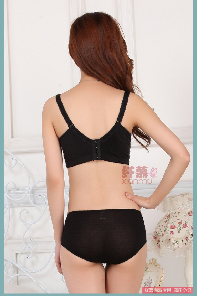 纤慕薄杯防下垂收副乳<em>文胸</em>舒适<em>胸罩</em> 胖妹<em>大码</em>