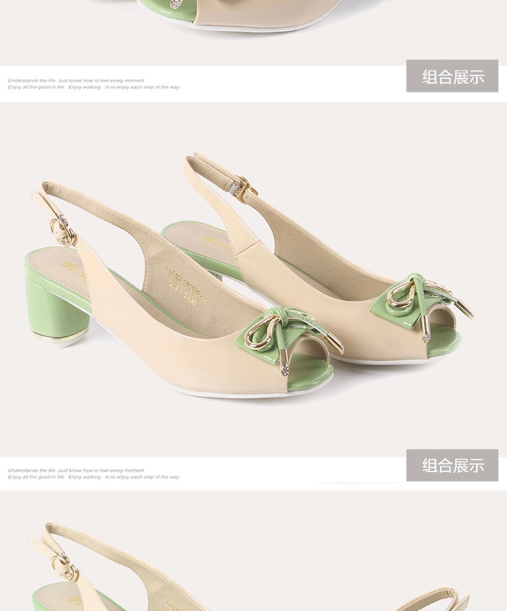 康女鞋2014夏季新款时尚蝴蝶结舒适粗<em>跟女</em>凉