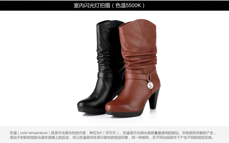 senda/<em>森达2013</em>冬季棕色摔牛皮女鞋<em>女靴</em>3op6