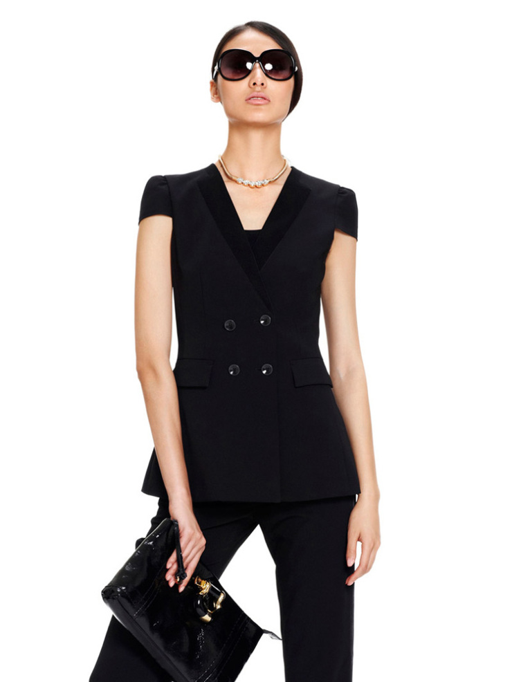 YOUSOKU 纯<em>羊毛</em> <em>黑色</em> 时尚必备 百搭 女士 西