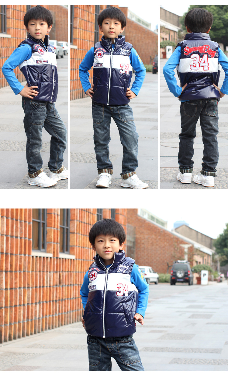 英格里奥春款<em>男童棉马甲</em>外套16007 英国红 13