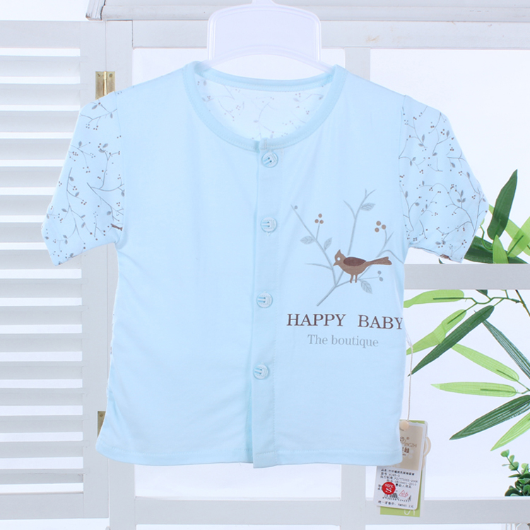 宝宝夏装套装 婴儿夏季<em>开衫套头</em>短袖短裤背心