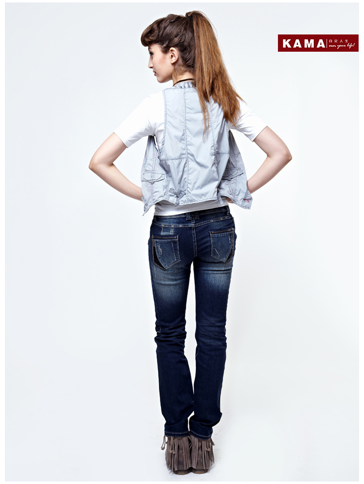 【秋季特卖】 KAMA卡玛 <em>女士</em> 领<em>短款马甲</em> 611