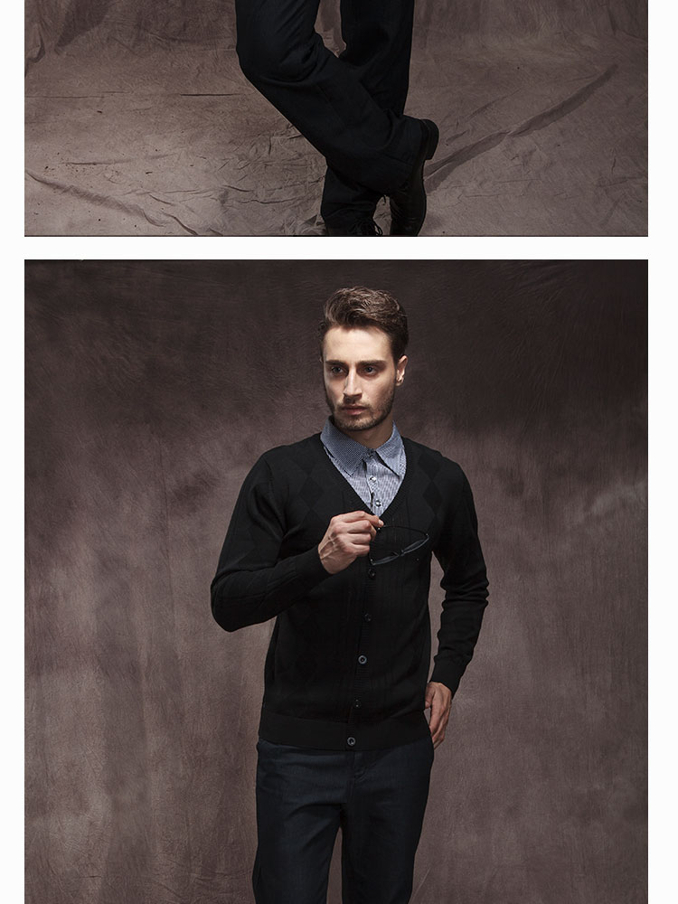 秋冬商务<em>男士衬衫</em>领加厚<em>毛衣</em>时尚百搭<em>内搭</em>保暖