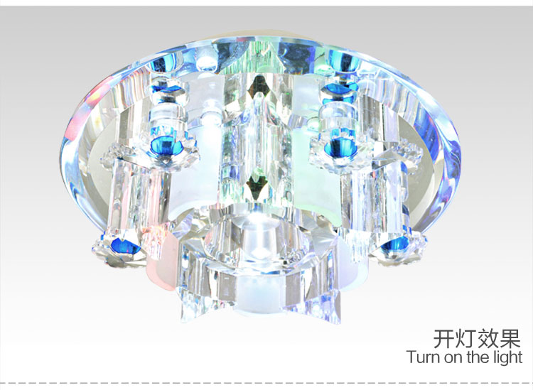 帝歌(DECC)led水晶壁灯现代简约玄关灯客厅门厅过道阳台灯具水晶灯饰1726兰