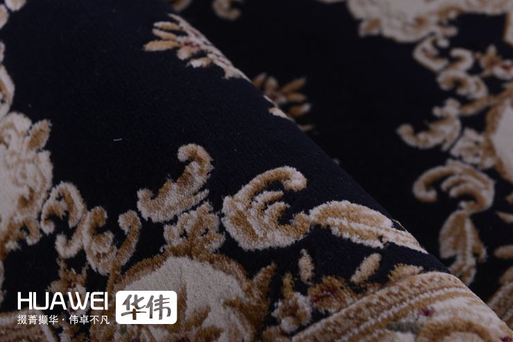 
                                        华伟剪花机制威尔顿地垫 卧室床前门厅进门垫 时尚可水洗欧式防滑80*120cm 红色系                