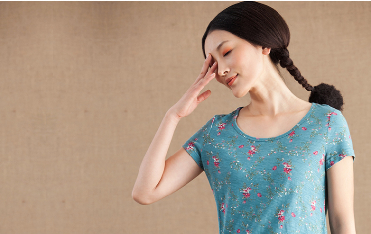 京东商城 茵曼 夏季连衣裙2014新 女装短袖连衣