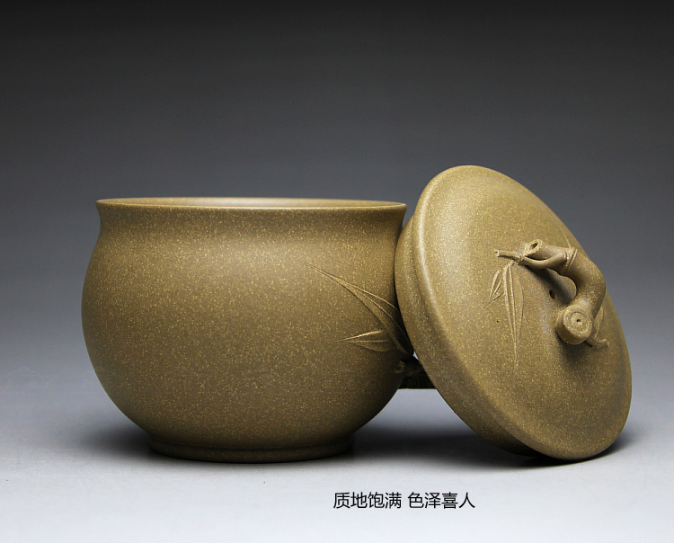 紫砂杯子宜兴全手工茶杯茶壶茶具紫砂壶杯正品原矿紫砂盖杯 老段泥 珍品清香