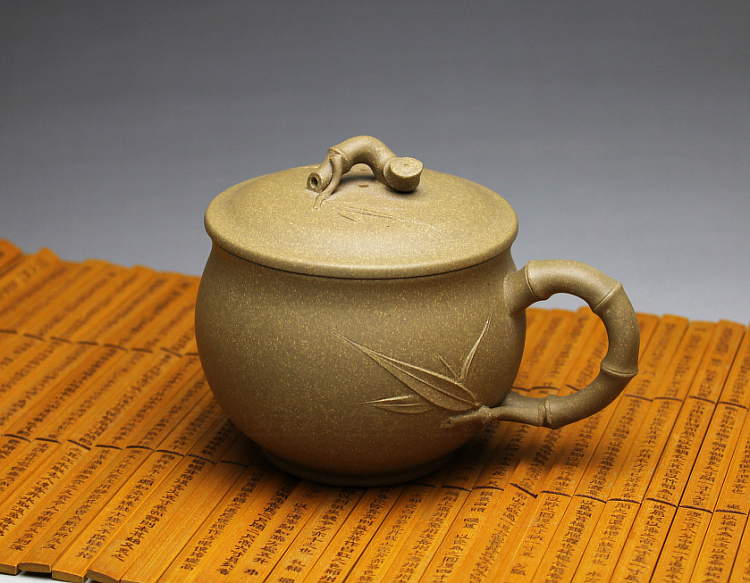 紫砂杯子宜兴全手工茶杯茶壶茶具紫砂壶杯正品原矿紫砂盖杯 老段泥 珍品清香