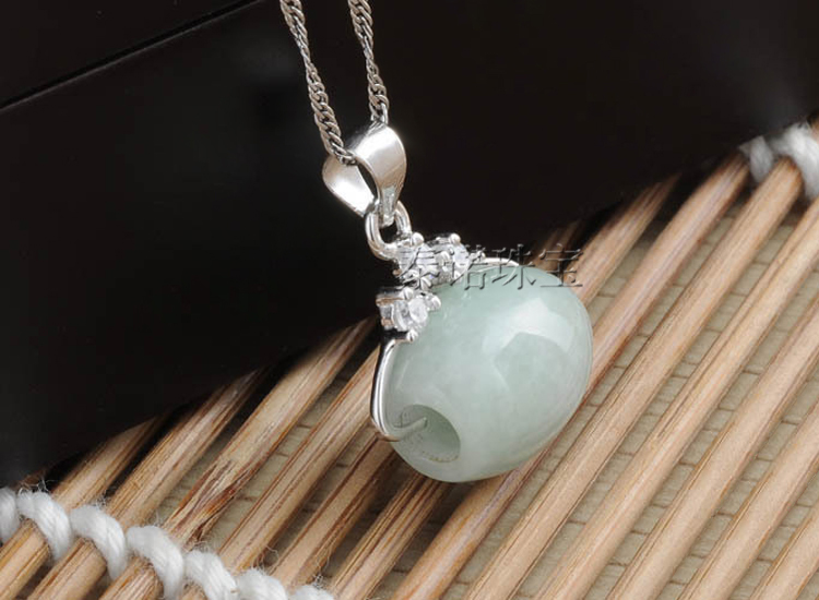 泰诺珠宝翡翠路路通a货正品天然翡翠转运珠吊