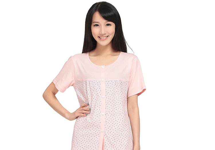 <em>顶瓜瓜 女式</em>纯棉<em>睡衣</em>家居套装 线性樱桃女短袖