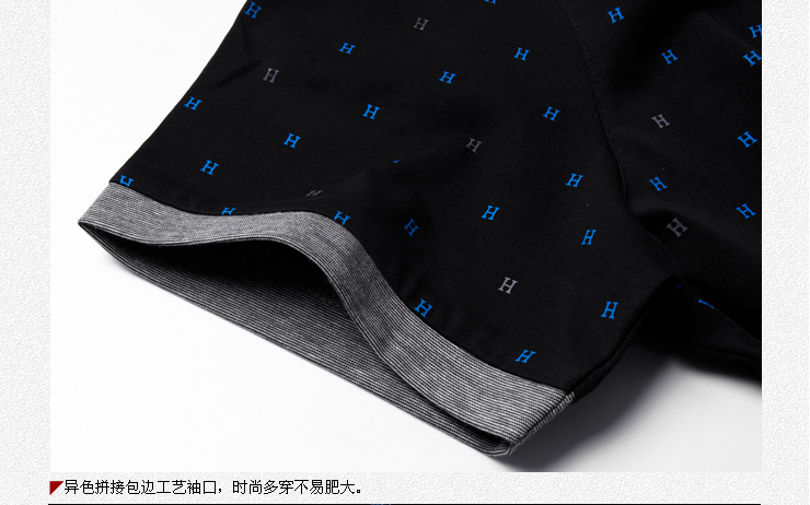 京东商城 朗悦男装 H先生男士休闲翻领短袖T恤