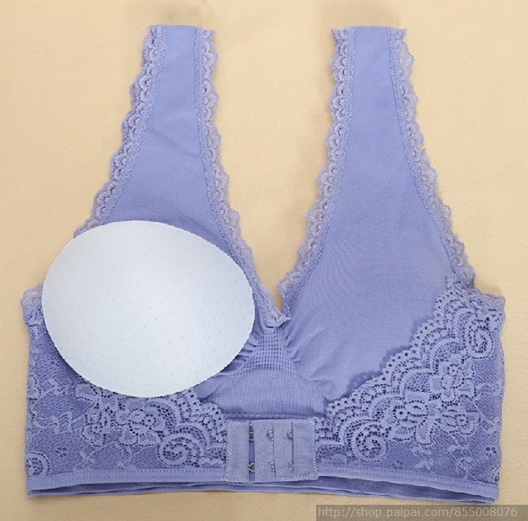 2014最新款女士<em>文胸</em>无钢圈聚拢前扣薄款背心