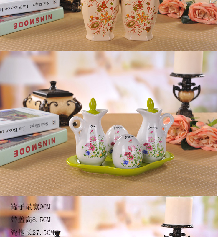 
                                        家的感觉 时尚简约家居陶瓷用品 厨房调味罐调味瓶储物罐调料盒油壶盐罐调味 咖啡色                