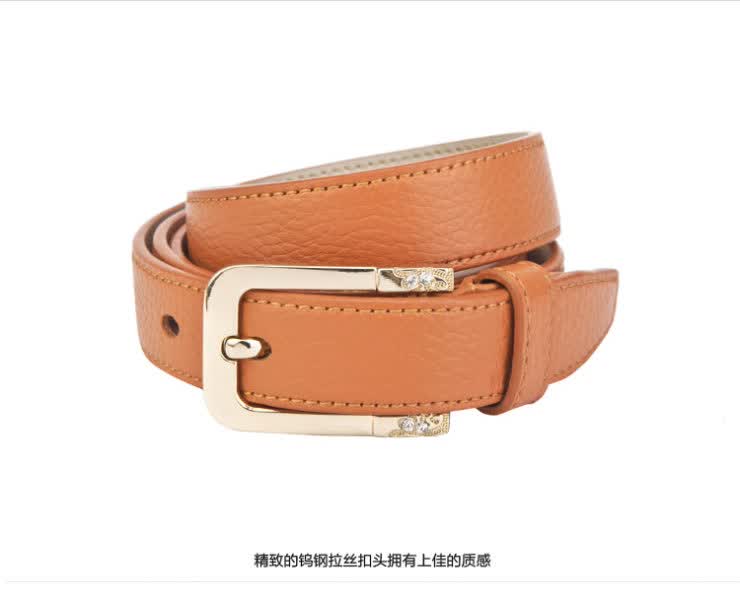 <em>稻草人</em>时尚<em>女士</em>亮色<em>皮带</em>DE810080L-01 啡色