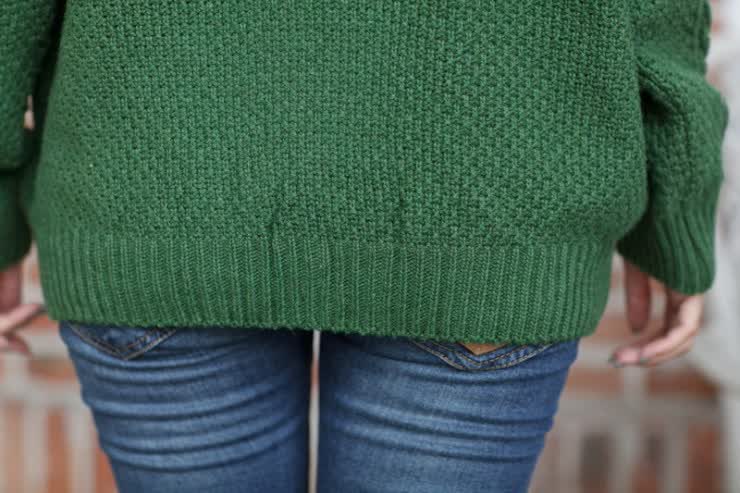 星崎舞 韩版点点<em>粗针</em>休闲款式<em>套头毛衣</em>针织衫