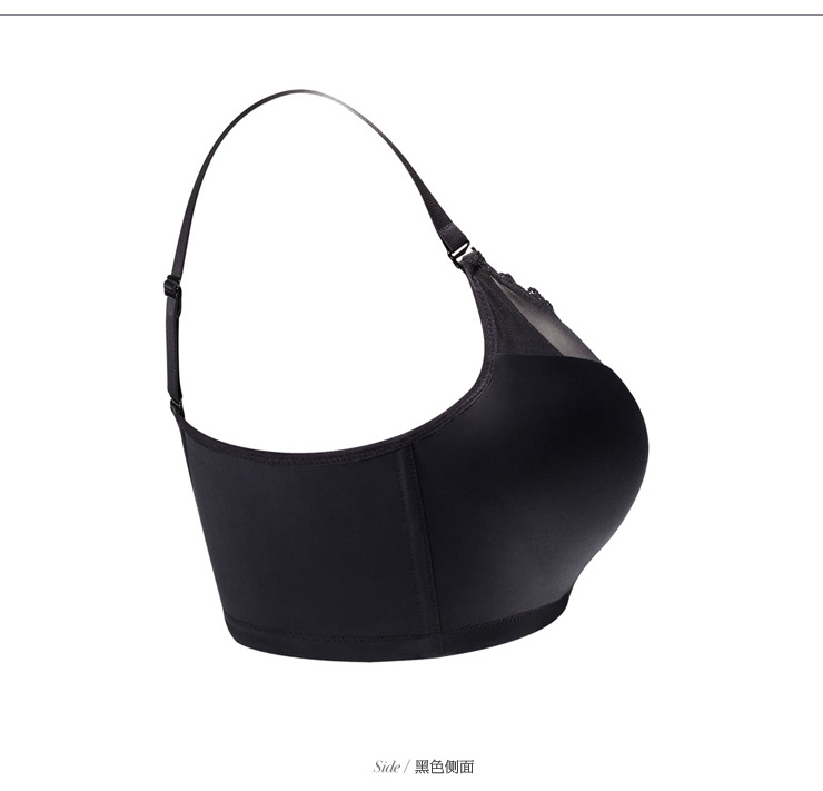 淳度 纯色调整聚拢型防走光蕾丝全<em>杯罩胸罩</em>透