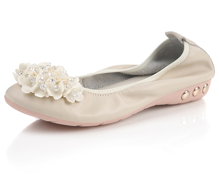 verycram维蔻2012春季新款真皮牛皮花朵