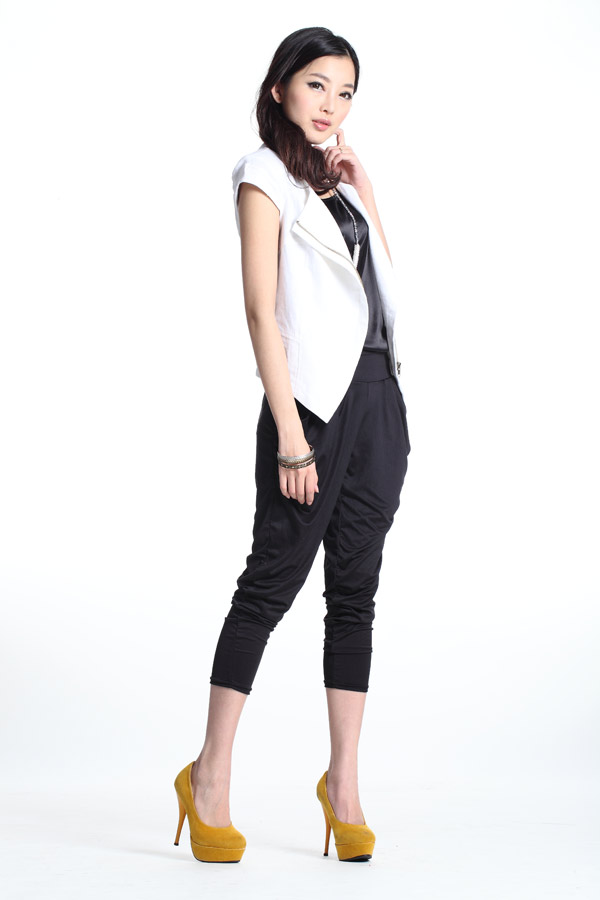 CERA默语 2012夏季新款女<em>马甲</em> <em>修身短马甲</em> 侧