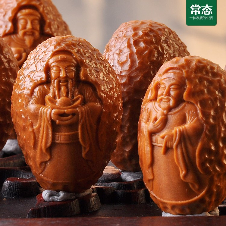 靓奈尔 财源滚滚财神爷招财橄榄核手串 橄榄胡