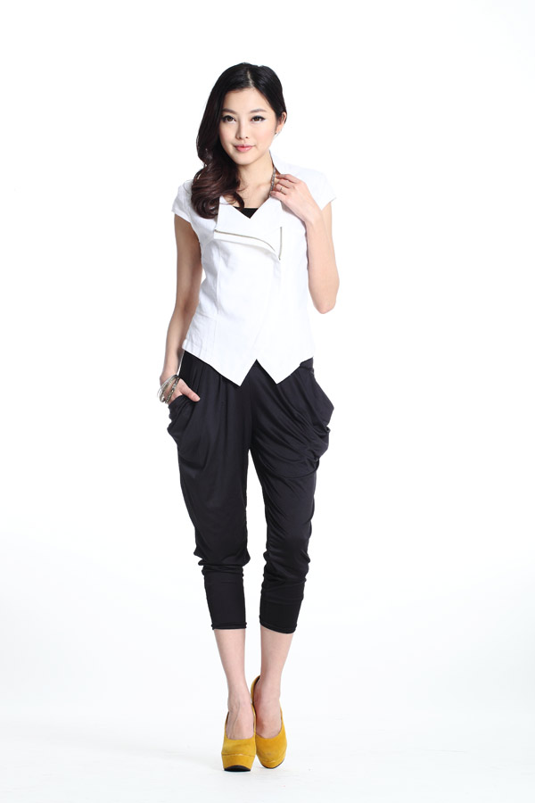 CERA默语 2012夏季新款女<em>马甲</em> <em>修身短马甲</em> 侧