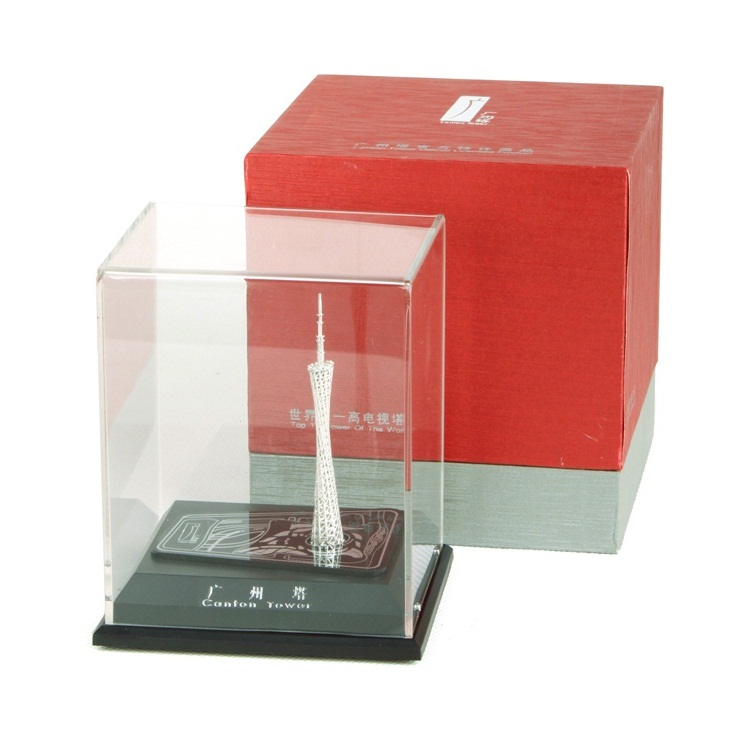 【广州塔纪念品】精致镂空小模型(金\/银) 金色