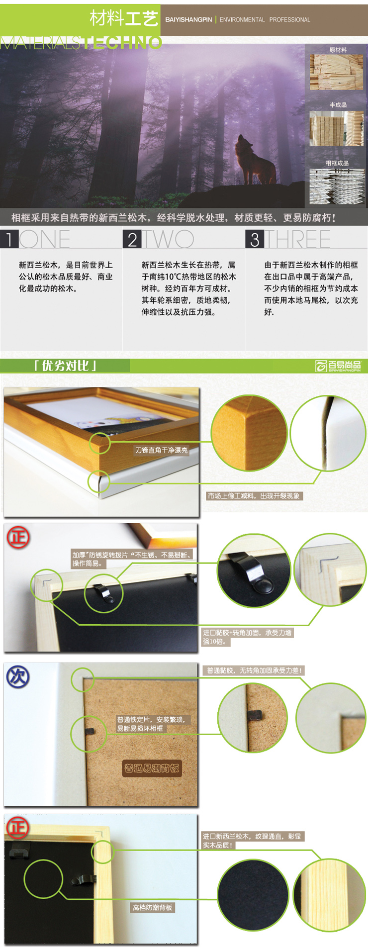 百易尚品 照片墙 28框相框组合 三色混搭 175*110cm