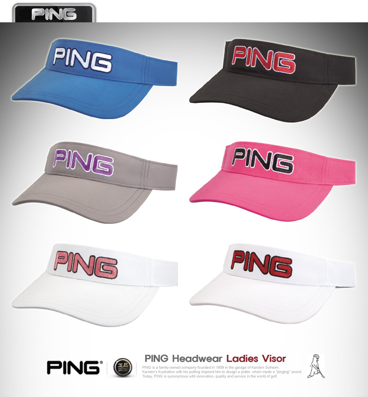 PING <em>女士高尔夫球</em>帽(黑) Ladies Visor Black 【
