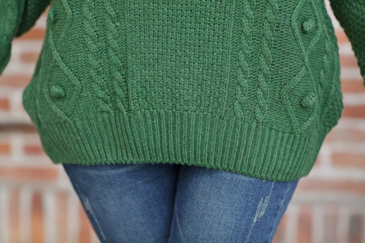 柏丽奈儿 韩版点点<em>粗针</em>休闲款式<em>套头毛衣</em>针织