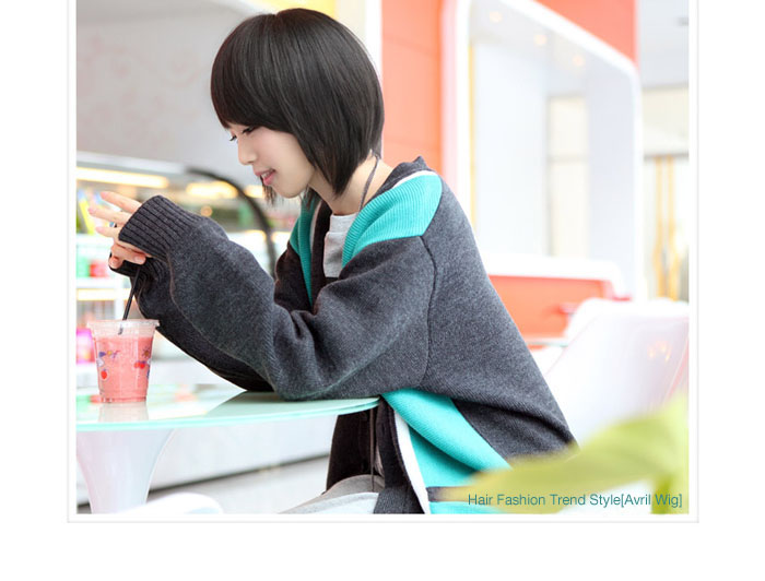 贝丽丝假发 <em>斜刘海bobo</em>头波波头韩国<em>发型</em>直发