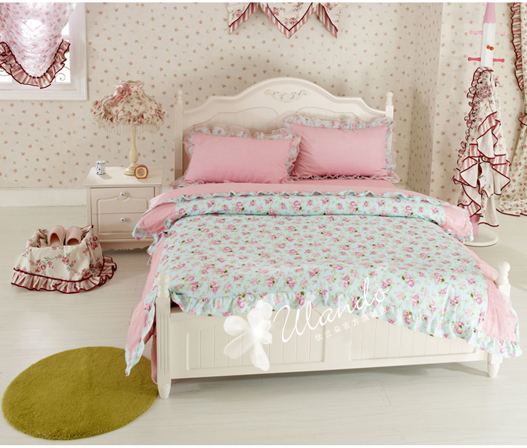 优兰朵家纺 淑女风格公主床罩床裙四件套 韩式